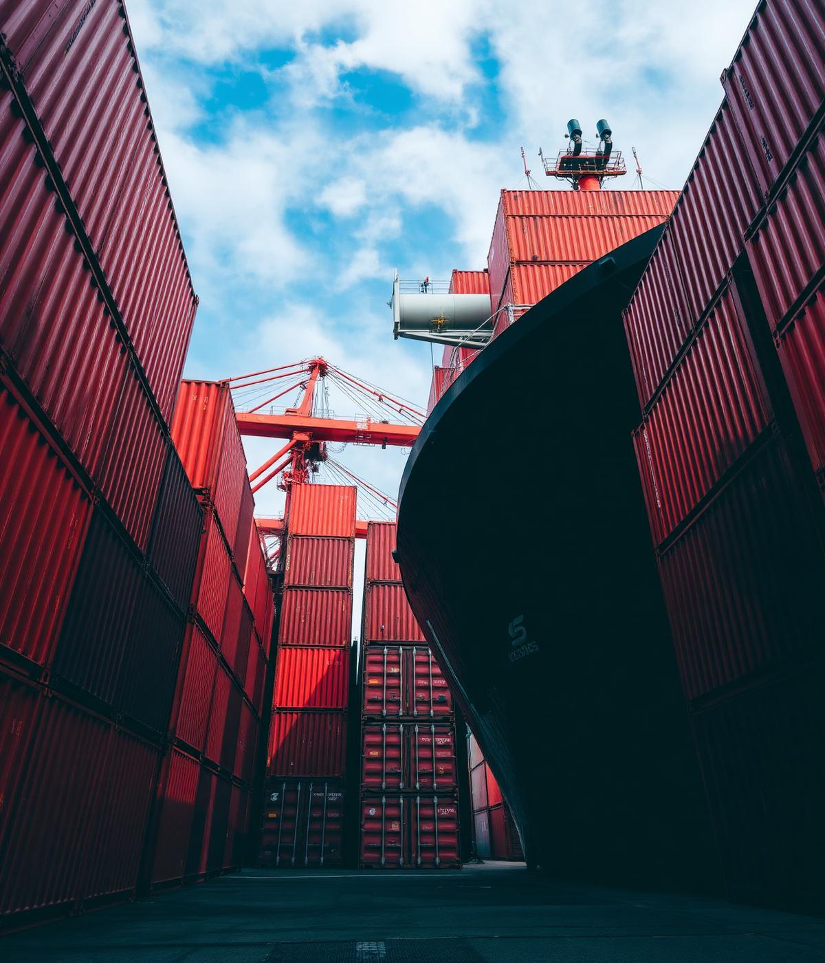 Container ship and intermodal freight